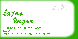 lajos ungor business card